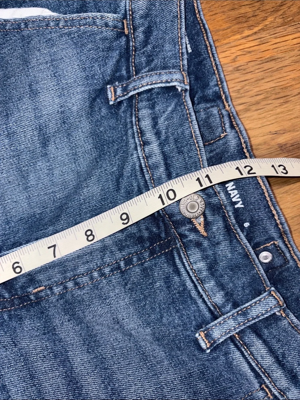 OLD NAVY sky-hi A-line jean shorts